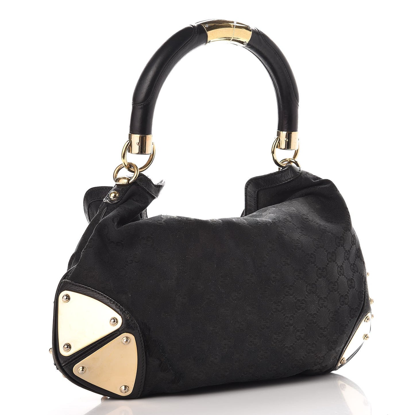 Monogram Medium Indy Top Handle Hobo Bag Black