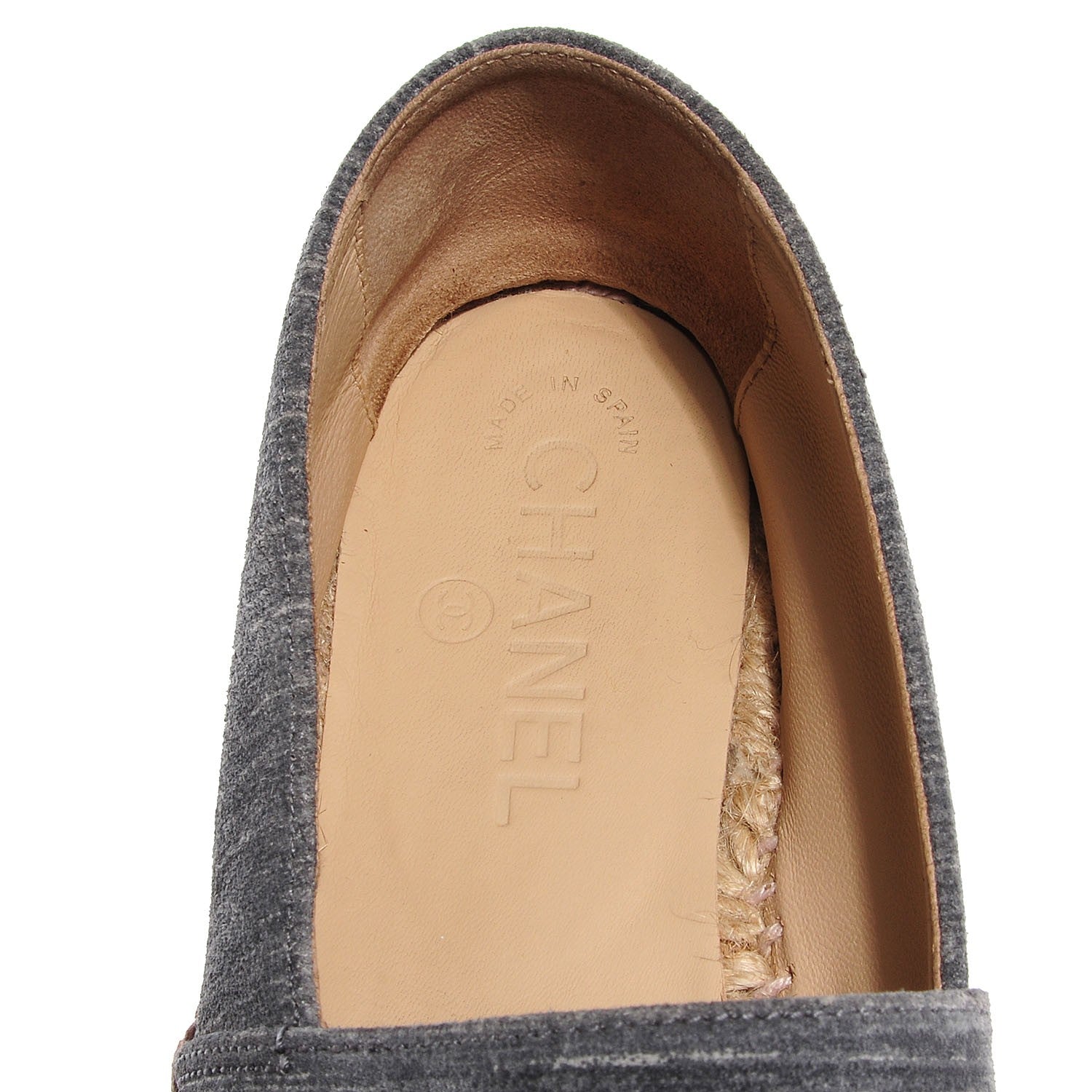 Chanel Striated Suede Espadrilles Dark Grey 37 15 of 16