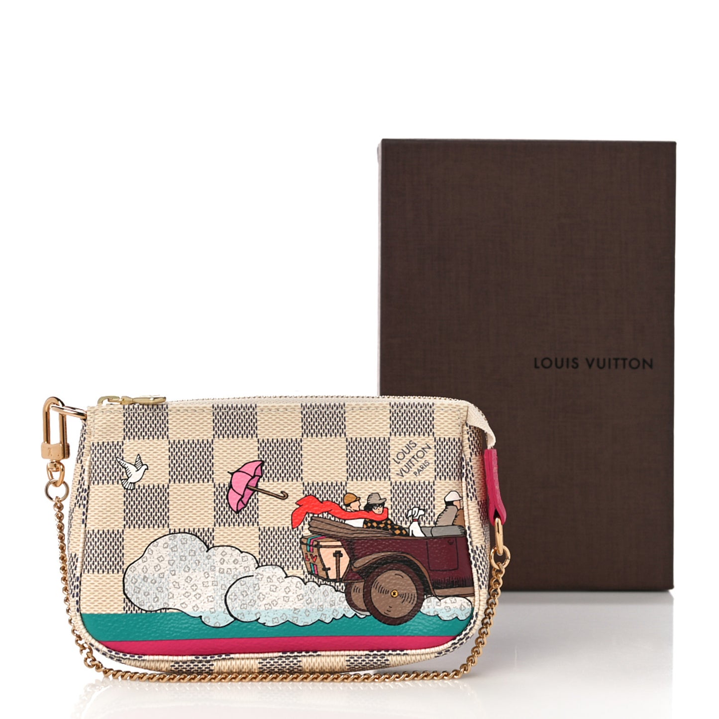 Damier Azur 2015 Christmas Animation Mini Pochette Accessories