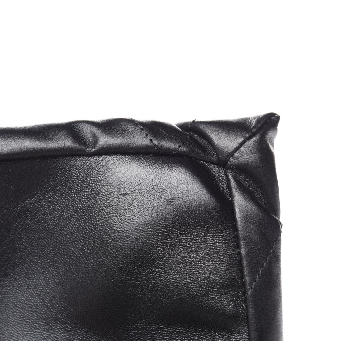 Nappa Calfskin Quilted Large Touch Shoulder Bag Black