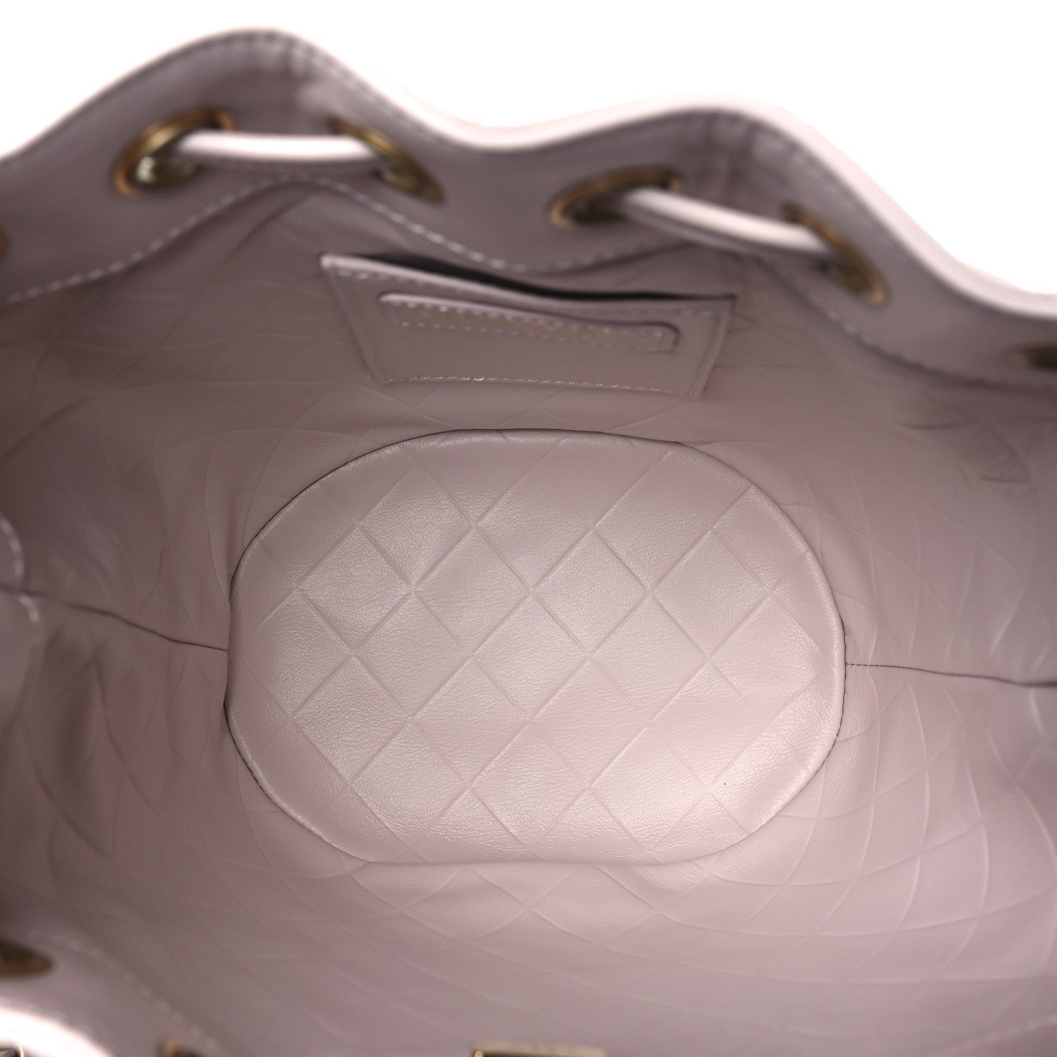 Chanel Calfskin Stitched Coco Ring Bucket Drawstring Bag Light Pink 5 of 10