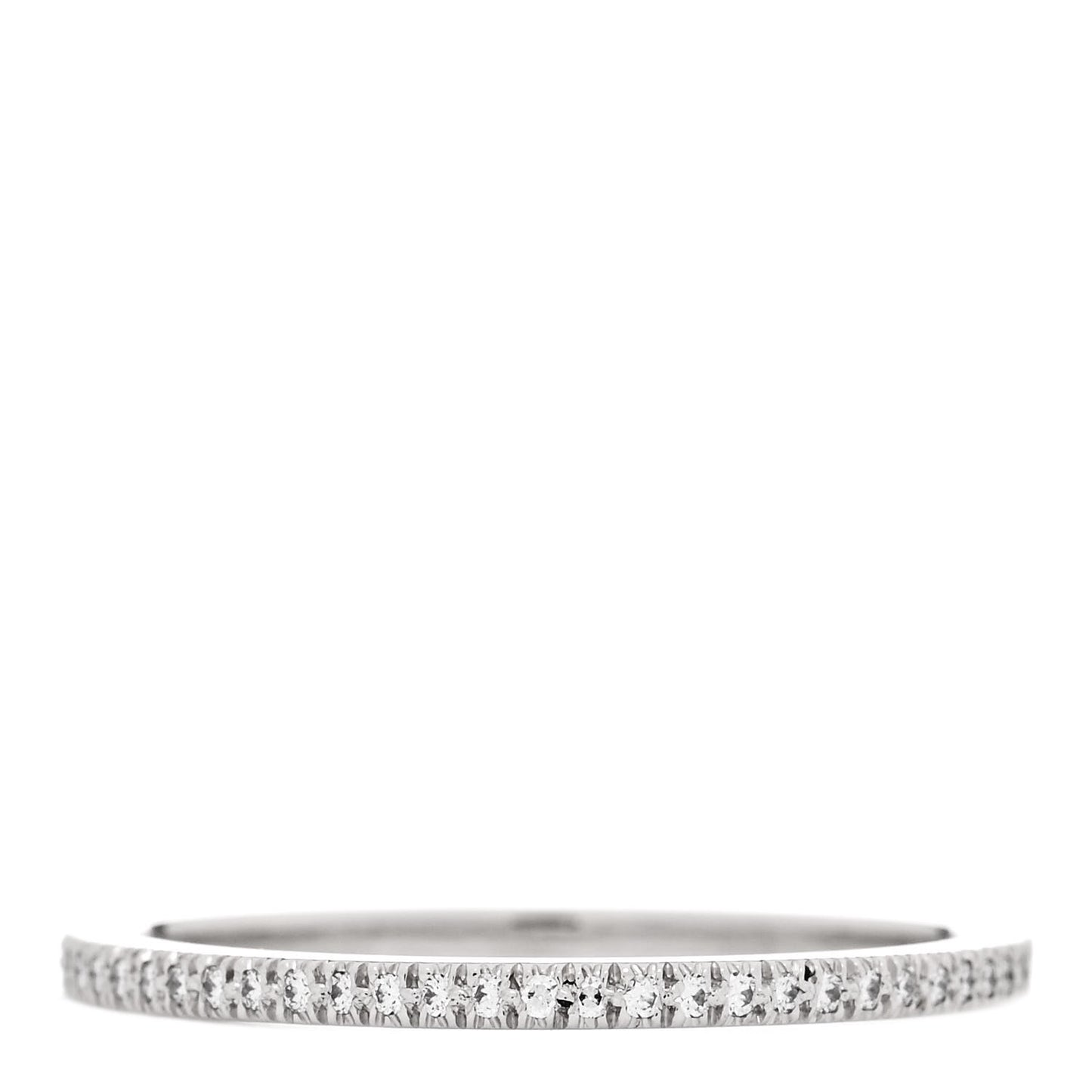 Platinum Diamond Lucida Half Circle Wedding Band Ring 53 6.5