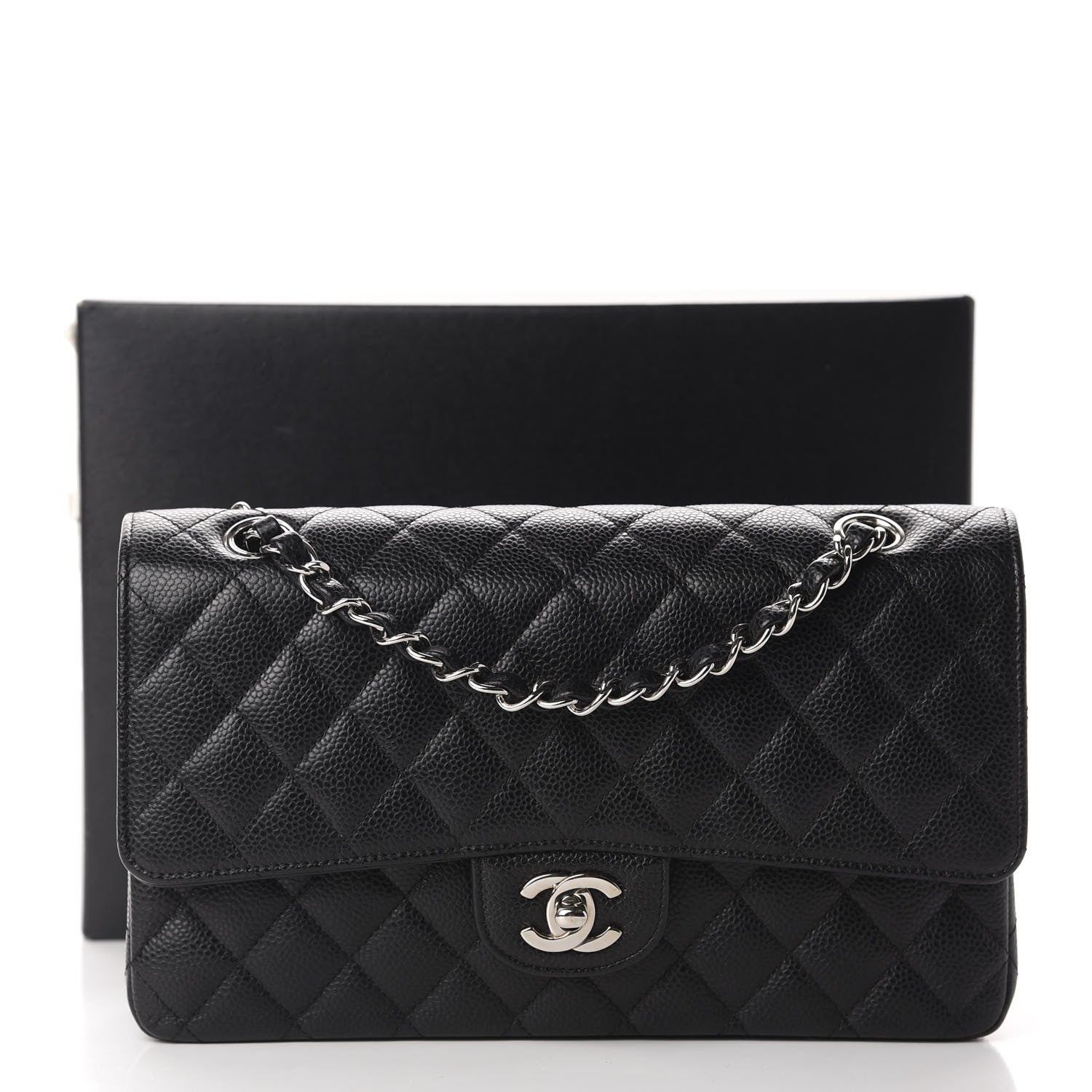 Chanel Caviar Quilted Medium Double Flap Black 13 of 13