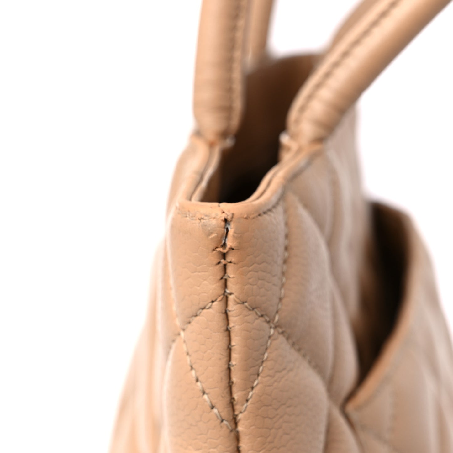 Caviar Quilted Medallion Tote Beige