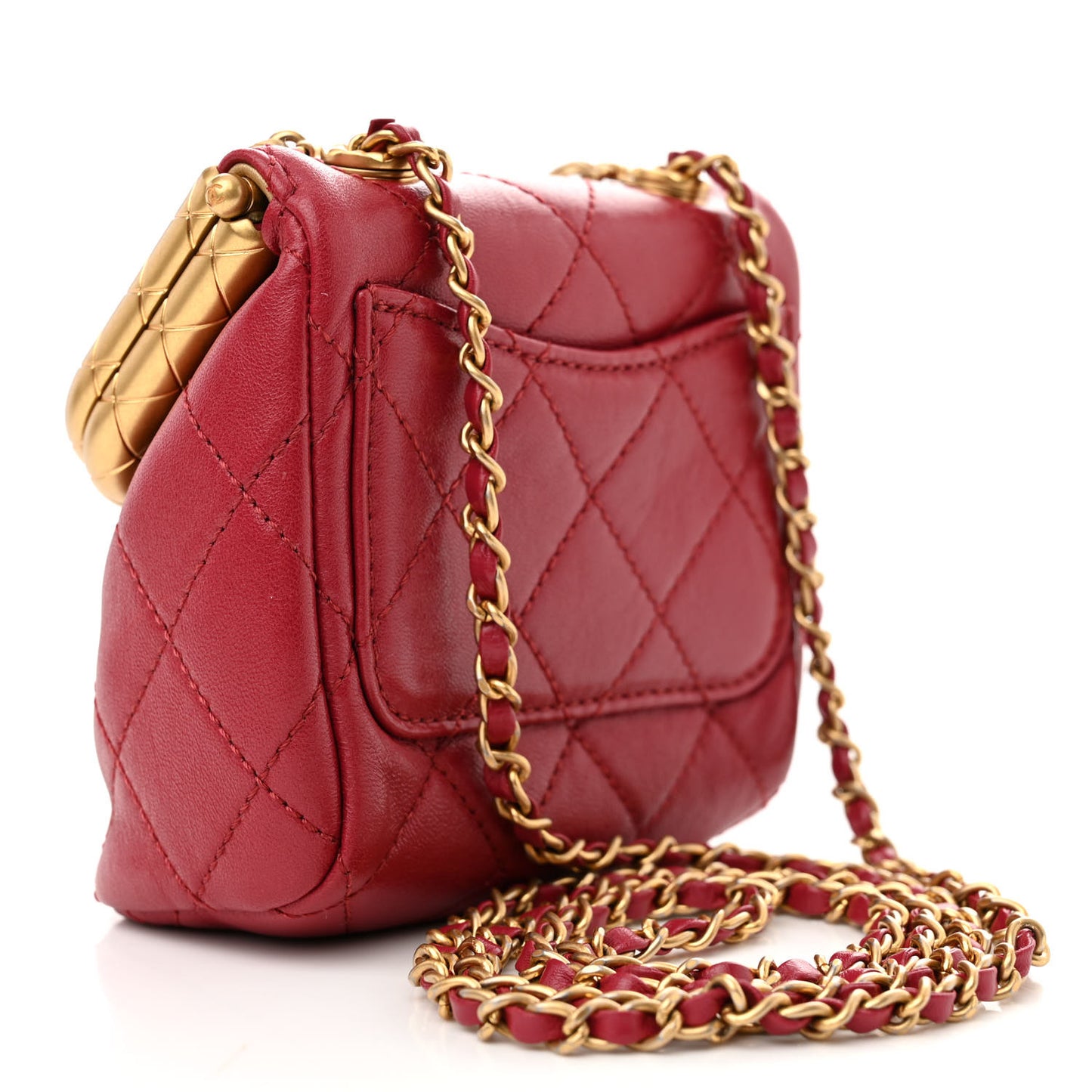 Lambskin Quilted Small My Crush Bag Red