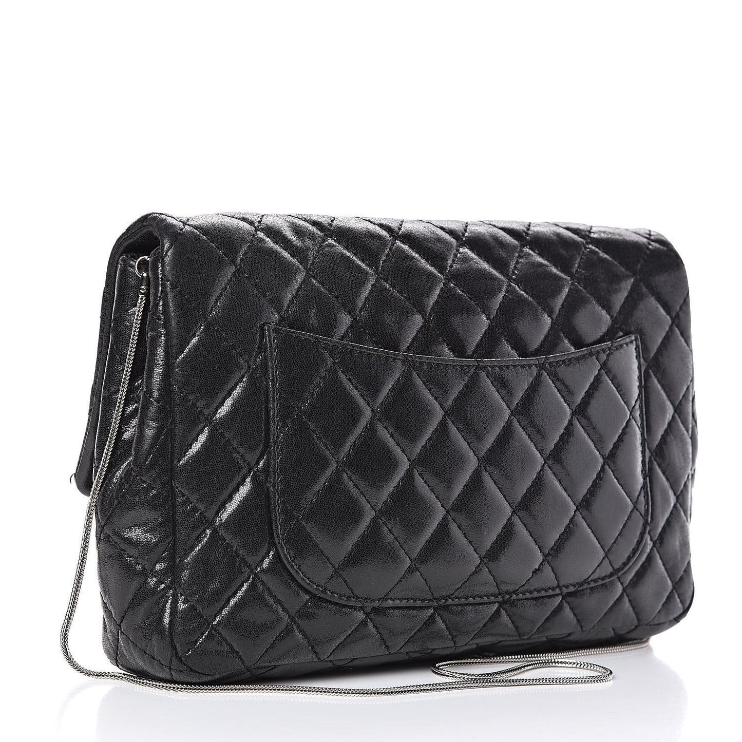 Iridescent Lambskin Quilted Snake Chain 2.55 Reissue Flap Black