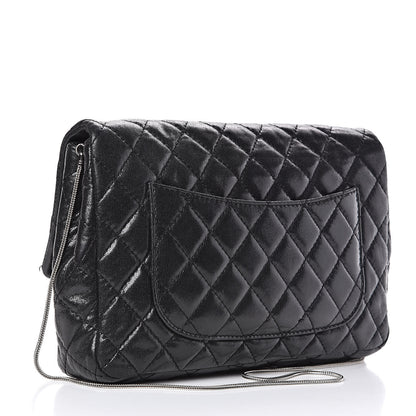 Chanel Iridescent Lambskin Quilted Snake Chain 2.55 Reissue Flap Black 3 of 13