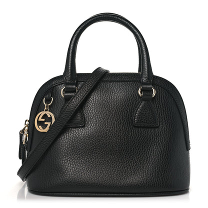 Gucci Dollar Calfskin Small GG Charm Dome Bag Black 1 of 11