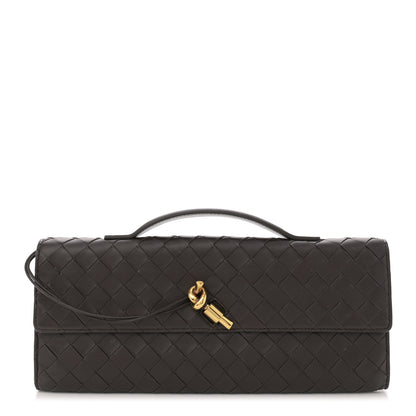 Bottega Veneta Nappa Intrecciato Long Andiamo Top Handle Clutch Fondant 1 of 13