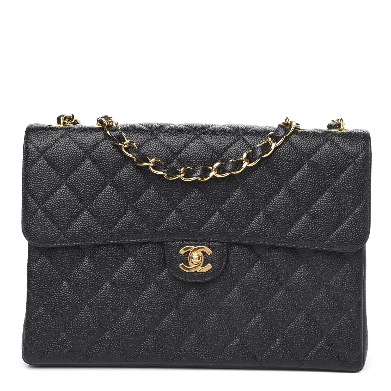 Chanel Caviar Quilted Jumbo Single Flap Black 1 of 11