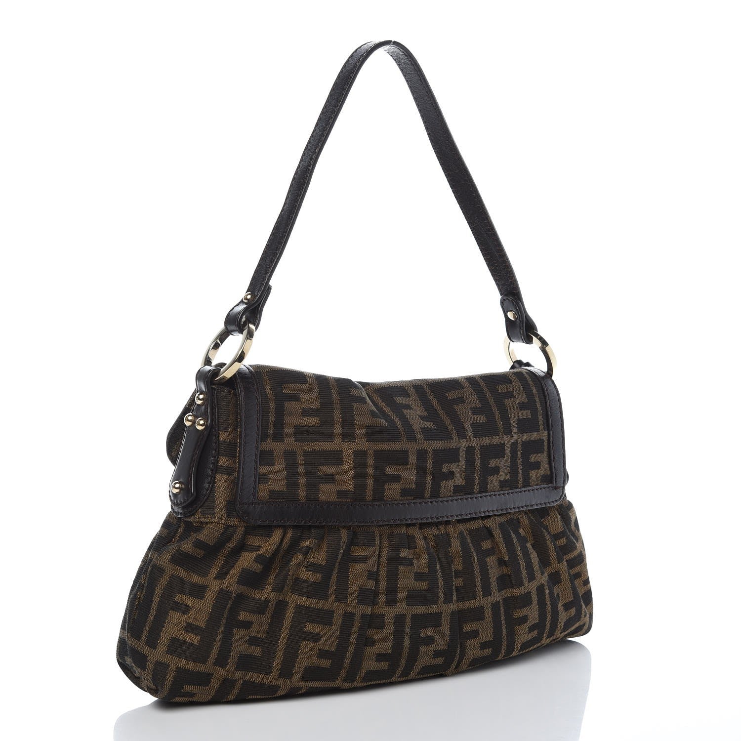 Fendi Zucca Small Chef Shoulder Bag Tobacco 3 of 10