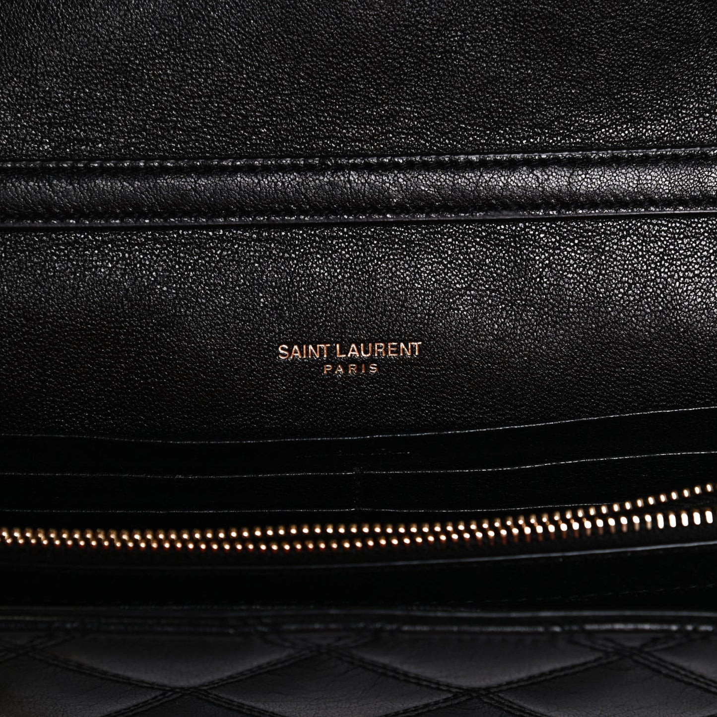 Lambskin Diamond Quilted Becky Chain Wallet Black