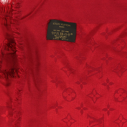 Louis Vuitton Wool Silk Monogram Denim Shawl Pomme D'Amour 4 of 4