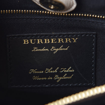 Burberry Derby Calfskin House Check Medium Banner Tote Beige 6 of 16