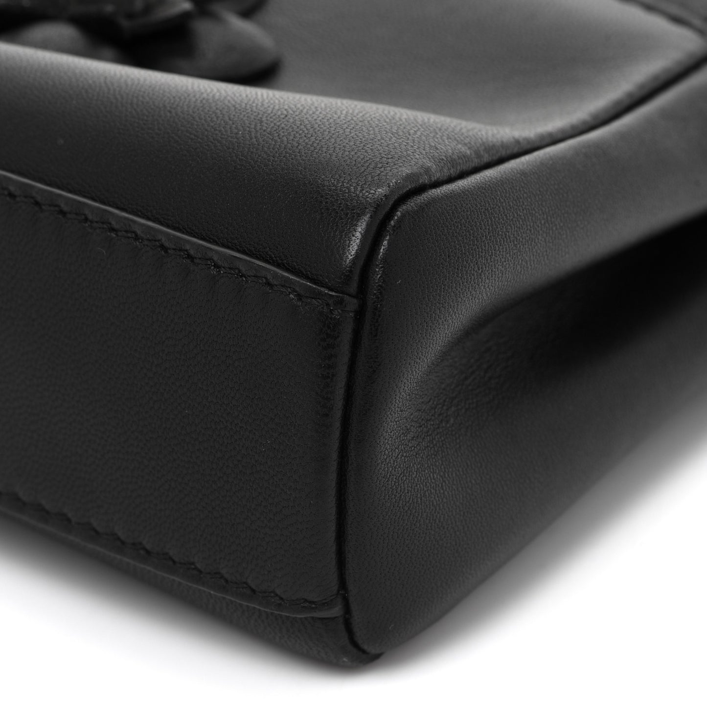Nappa Crystal Flowerland Micro Peekaboo Iconic Satchel Black