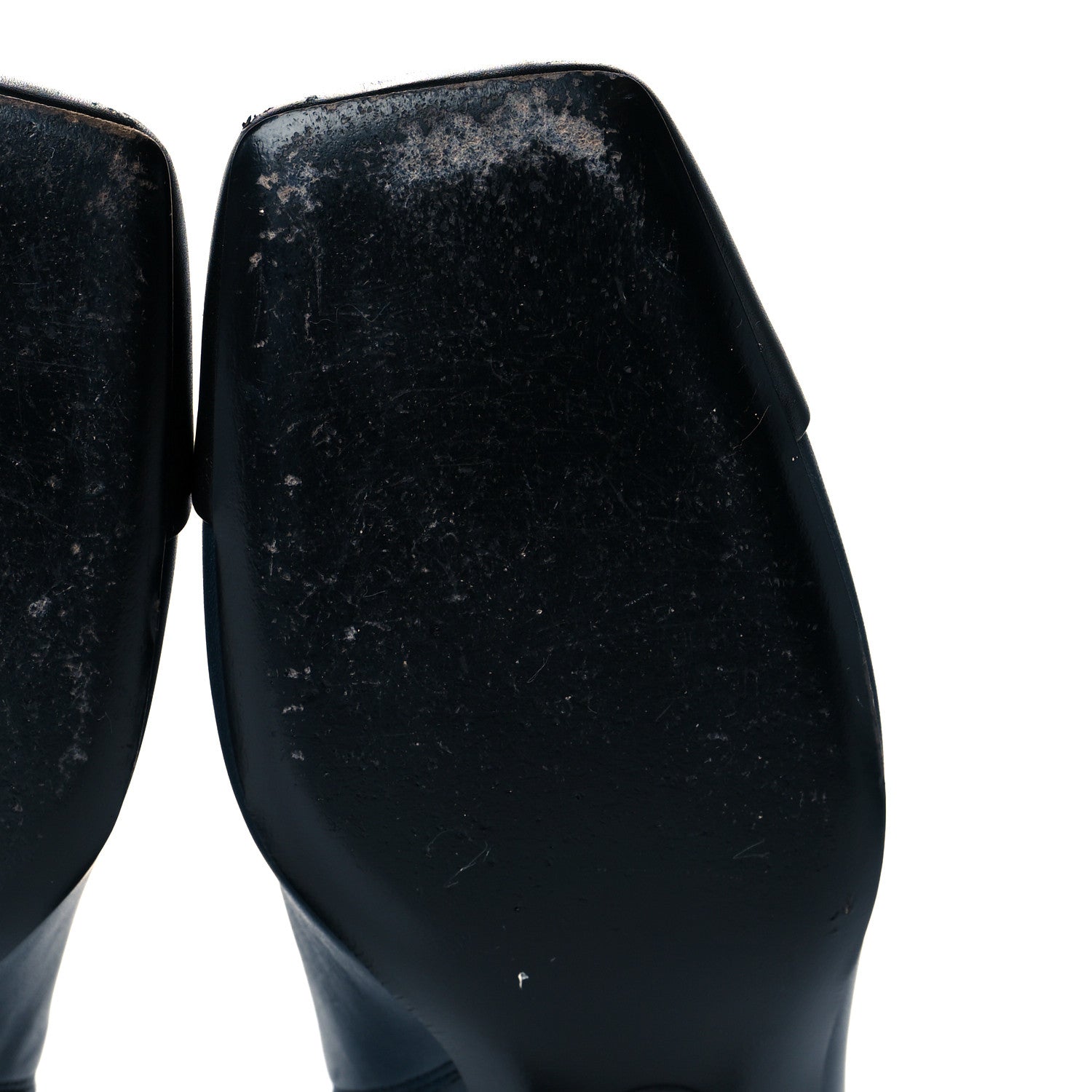 Chanel Lambskin Cap Toe Ankle Boots 38.5 Navy Black 7 of 10