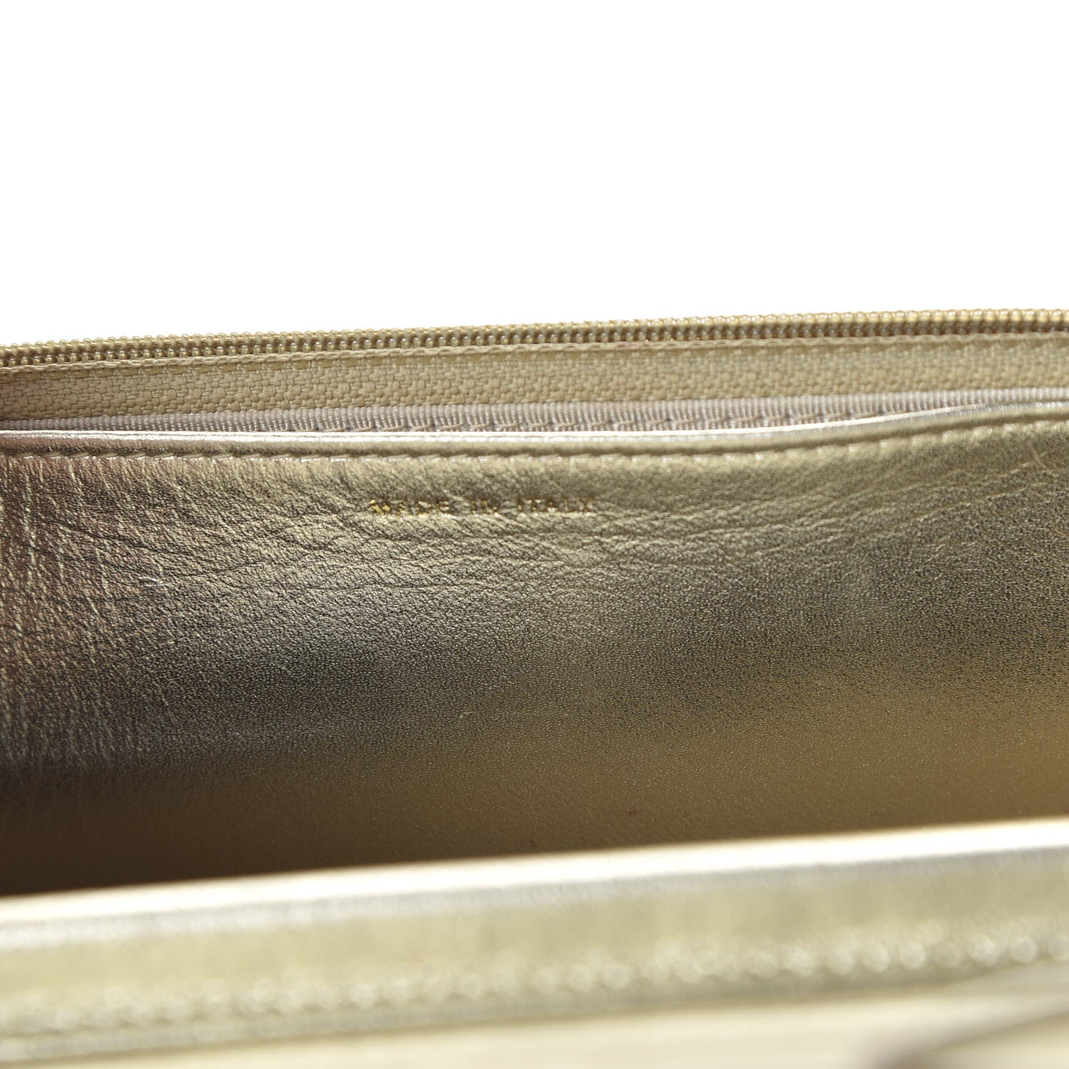 Chanel Metallic Lambskin Quilted Wallet On Chain WOC Gold 9 of 12