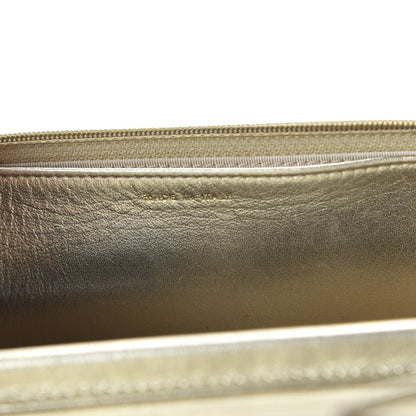 Chanel Metallic Lambskin Quilted Wallet On Chain WOC Gold 9 of 12