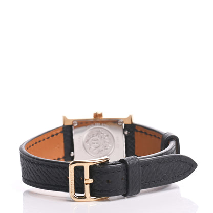 Hermes Stainless Steel Epsom 17.2mm Heure H Hour Quartz Watch Noir 3 of 8