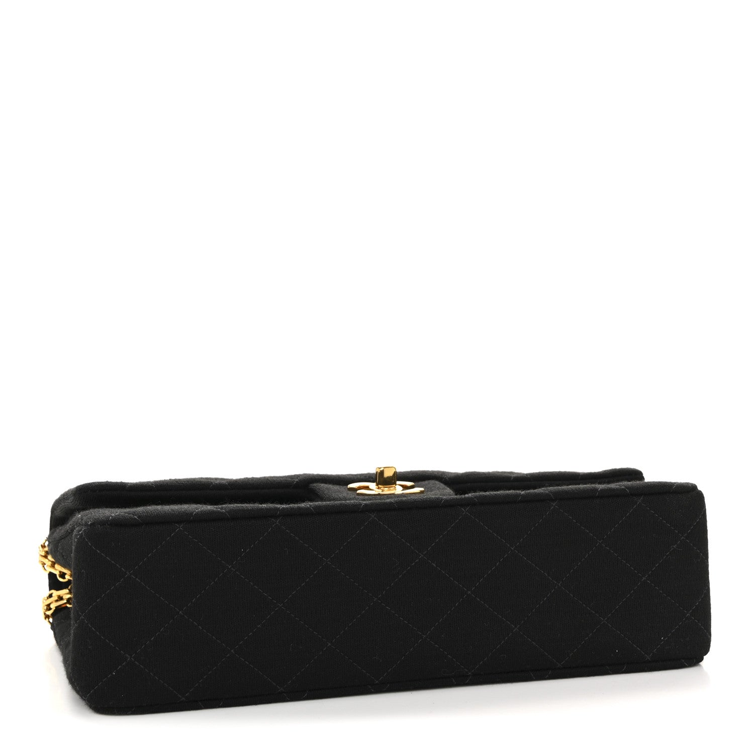 Chanel Jersey Quilted Medium Double Flap Black 4 of 13