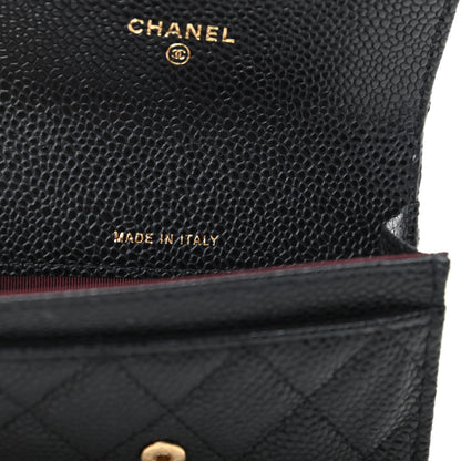 Chanel Caviar Quilted Flap Card Holder Wallet Black 7 of 9