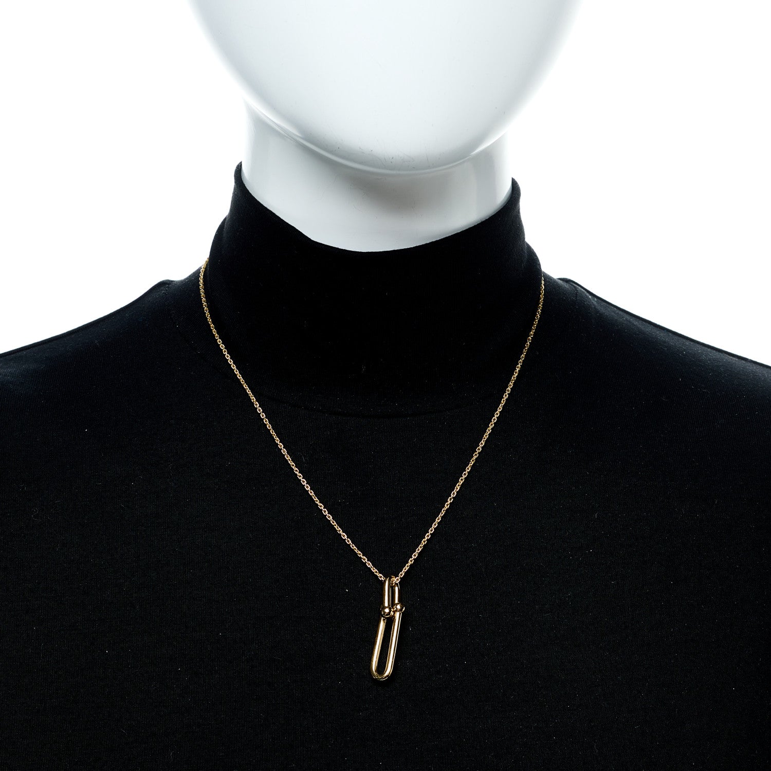 Tiffany 18K Yellow Gold HardWear Link Pendant Necklace 2 of 7