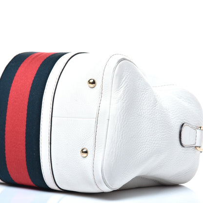 Gucci Calfskin Vintage Web Medium Boston White 9 of 9