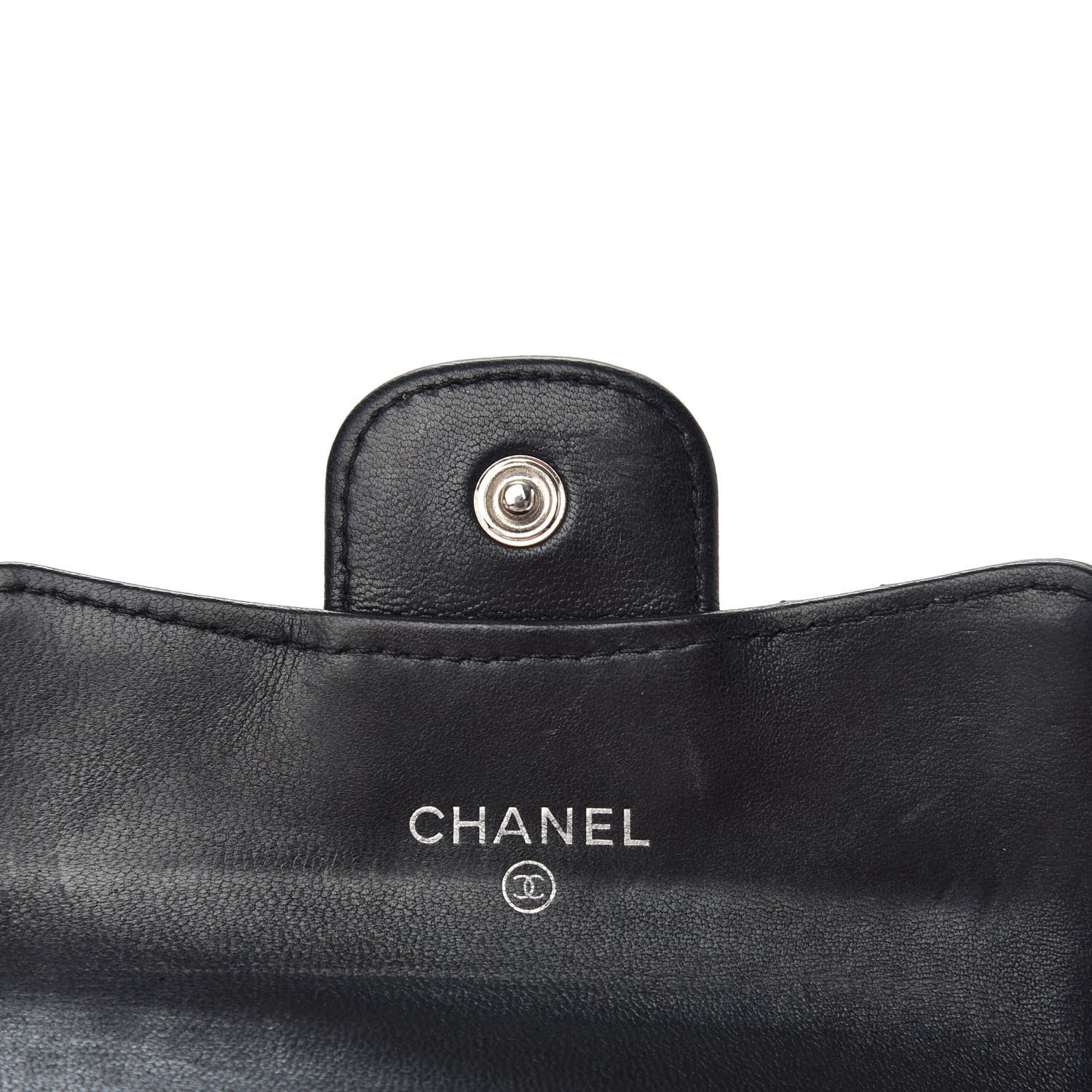 Chanel Lambskin Quilted Flap Card Holder Black 6 of 7