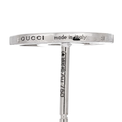Gucci 18K White Gold GG Tissue Stud Earrings 4 of 5
