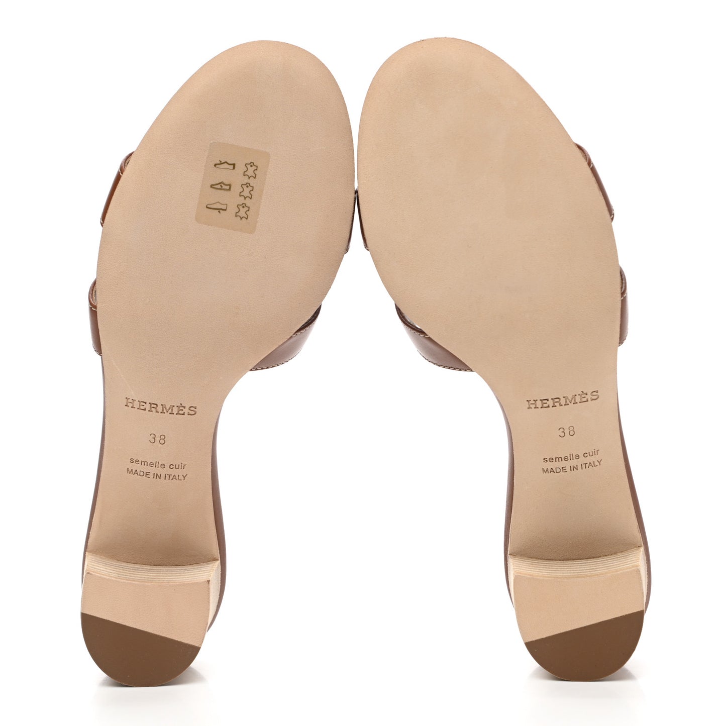Calfskin Oasis Sandals 38 Gold