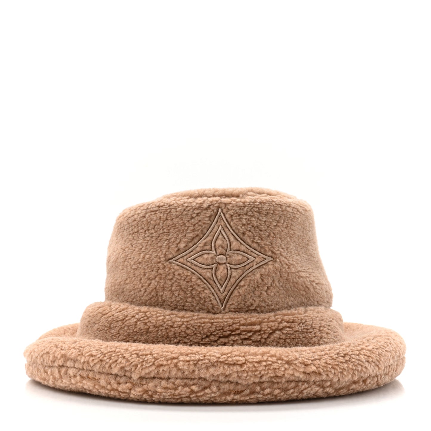 Shearling Curly Bucket Hat Natural
