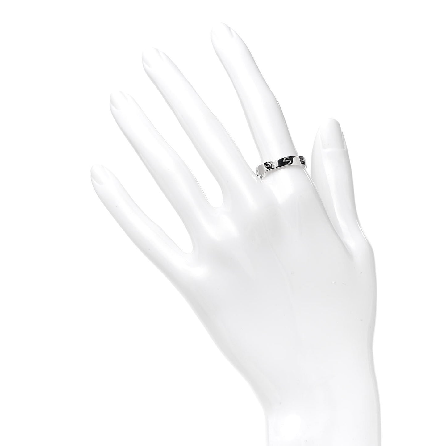 18K White Gold 3.5mm LOVE Wedding Band Ring 56 7.5