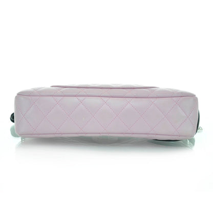 Chanel Calfskin Quilted Cambon Shoulder Bag Pink Black 5 of 21