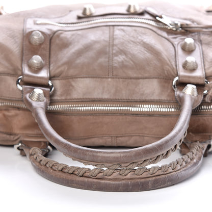 Balenciaga Agneau Giant 21 Silver Hardware Weekender Noix 10 of 15