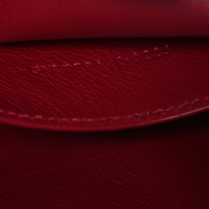 Saint Laurent Box Calfskin Mini Voltaire Shoulder Bag Burgundy 7 of 12