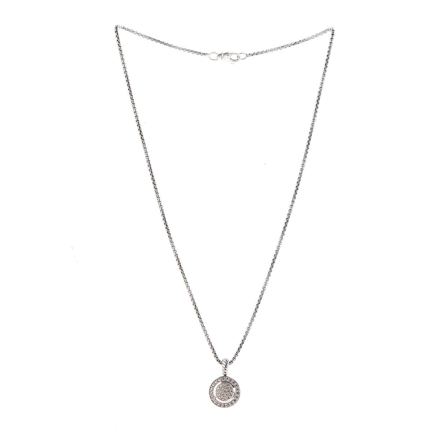 Sterling Silver Diamond 8mm Petite Cerise Pendant Necklace