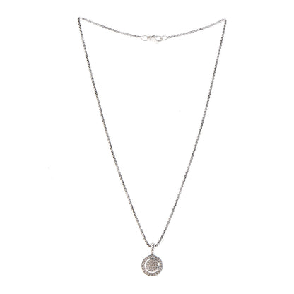 David Yurman Sterling Silver Diamond 8mm Petite Cerise Pendant Necklace 3 of 4