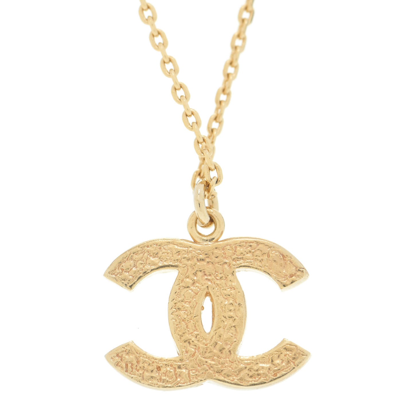 Pearl CC Pendant Necklace Gold