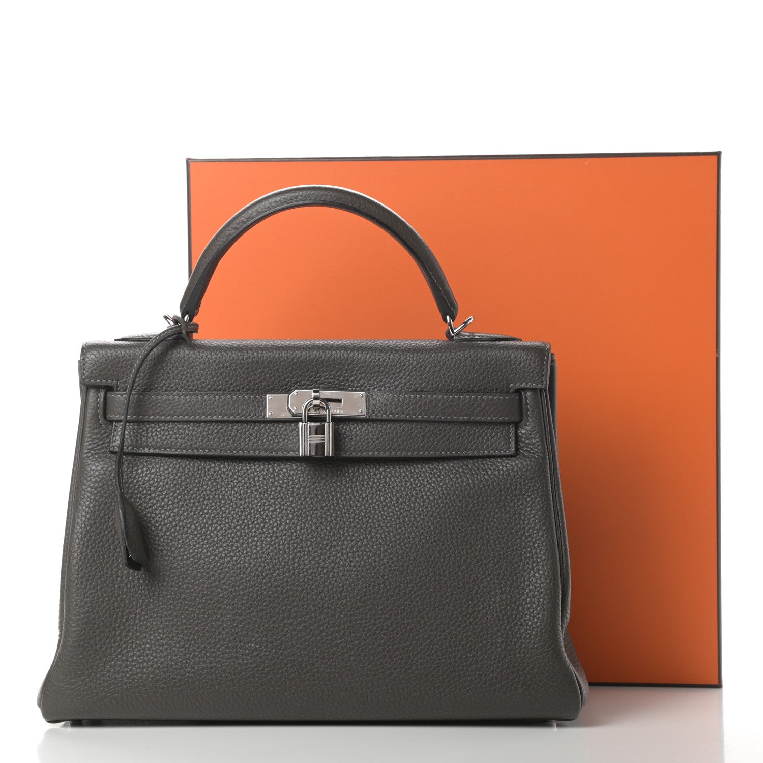 Hermes Taurillon Clemence Kelly Retourne 32 Graphite 13 of 13