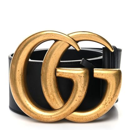 Gucci Calfskin Double G Wide Belt 100 40 Black 1 of 5