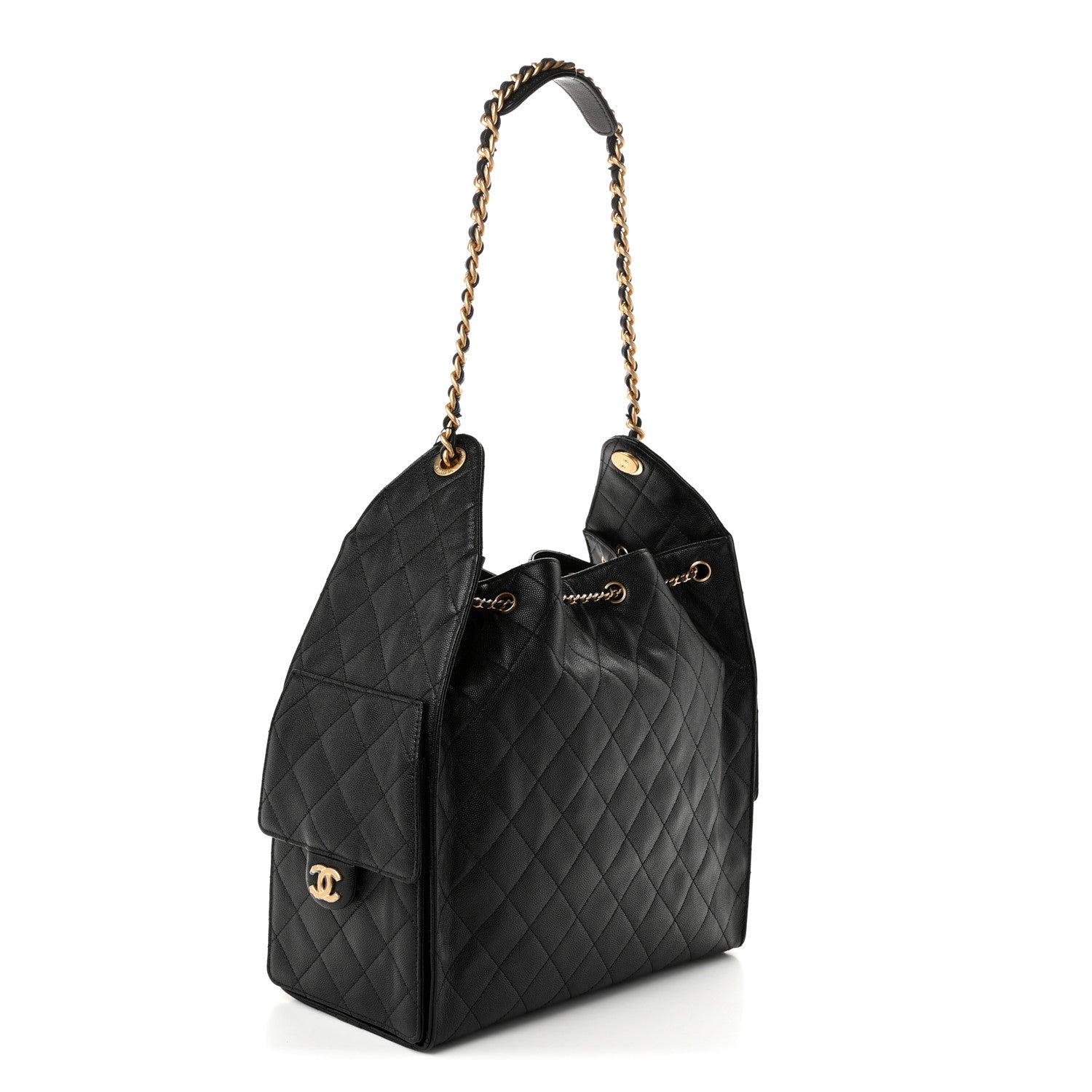 Chanel Caviar Quilted Medium Chanel 25 Handbag Black 4 of 11