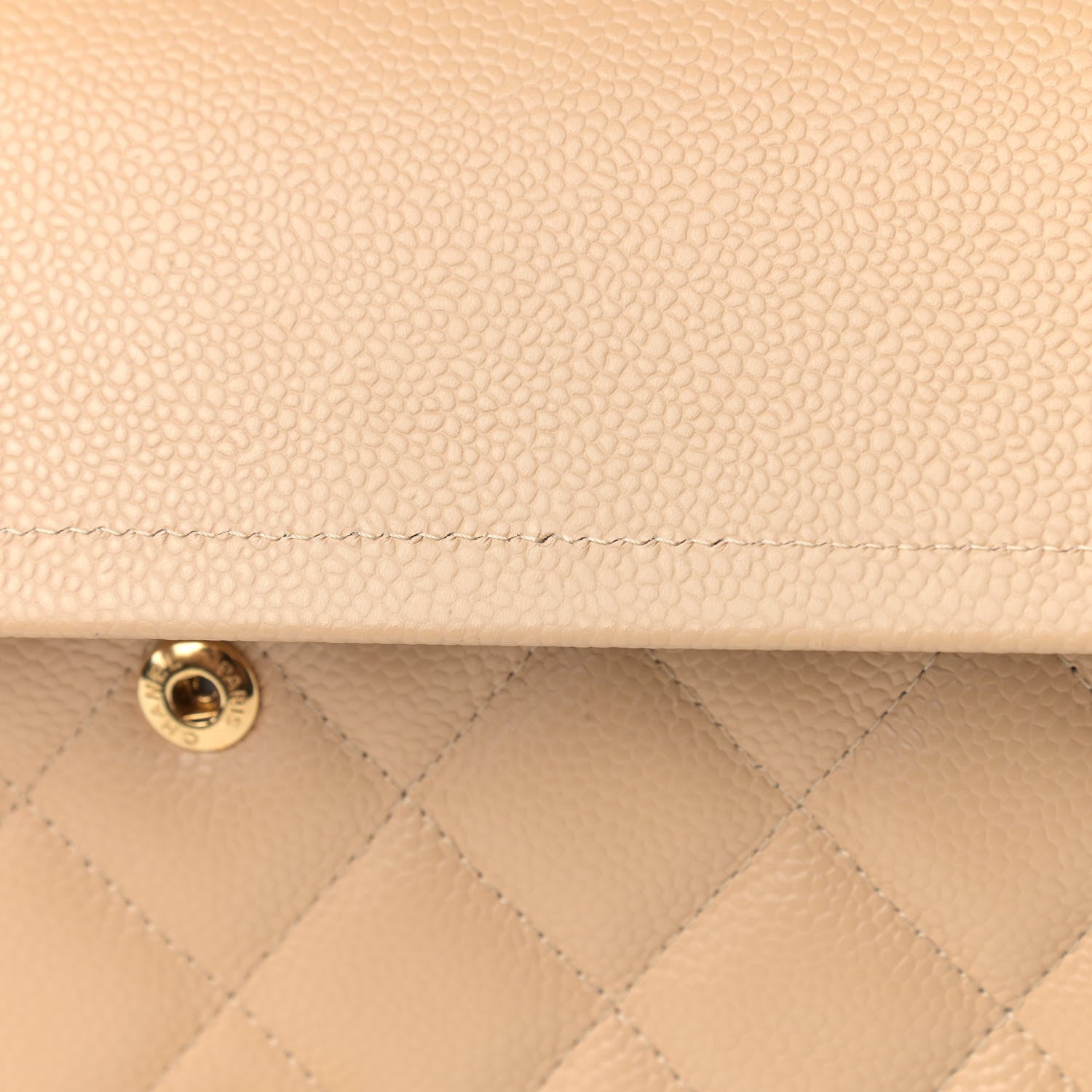 Chanel Caviar Quilted Jumbo Double Flap Beige Clair 7 of 11