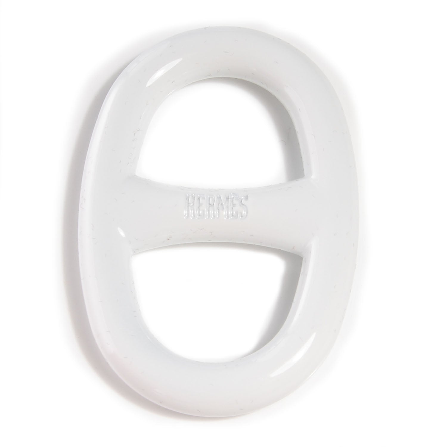 Hermes Lacquer Chaine D Ancre Scarf Ring White 3 of 4