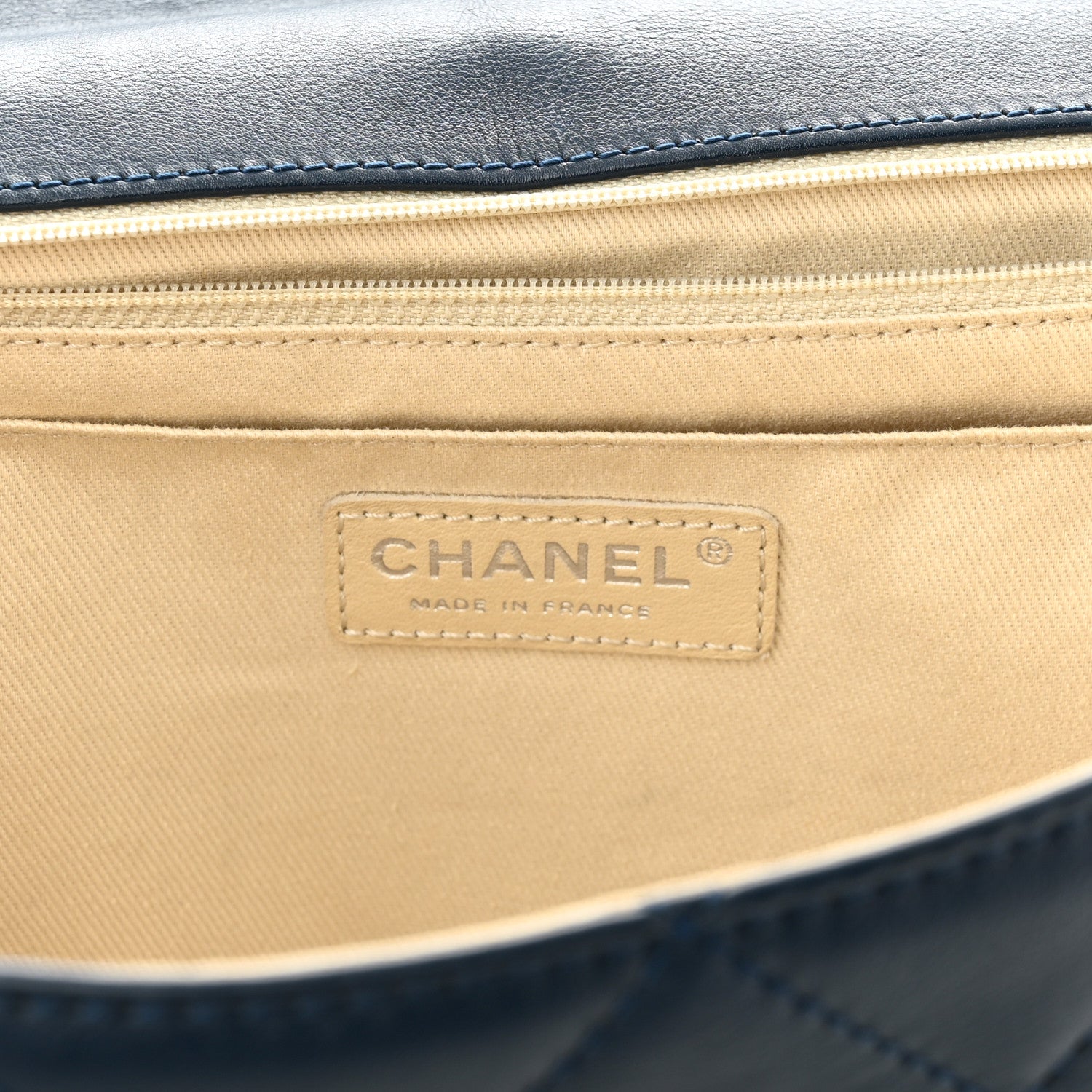 Chanel Calfskin Quilted In The Business Flap Dark Navy Blue 6 of 11