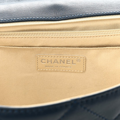 Chanel Calfskin Quilted In The Business Flap Dark Navy Blue 6 of 11