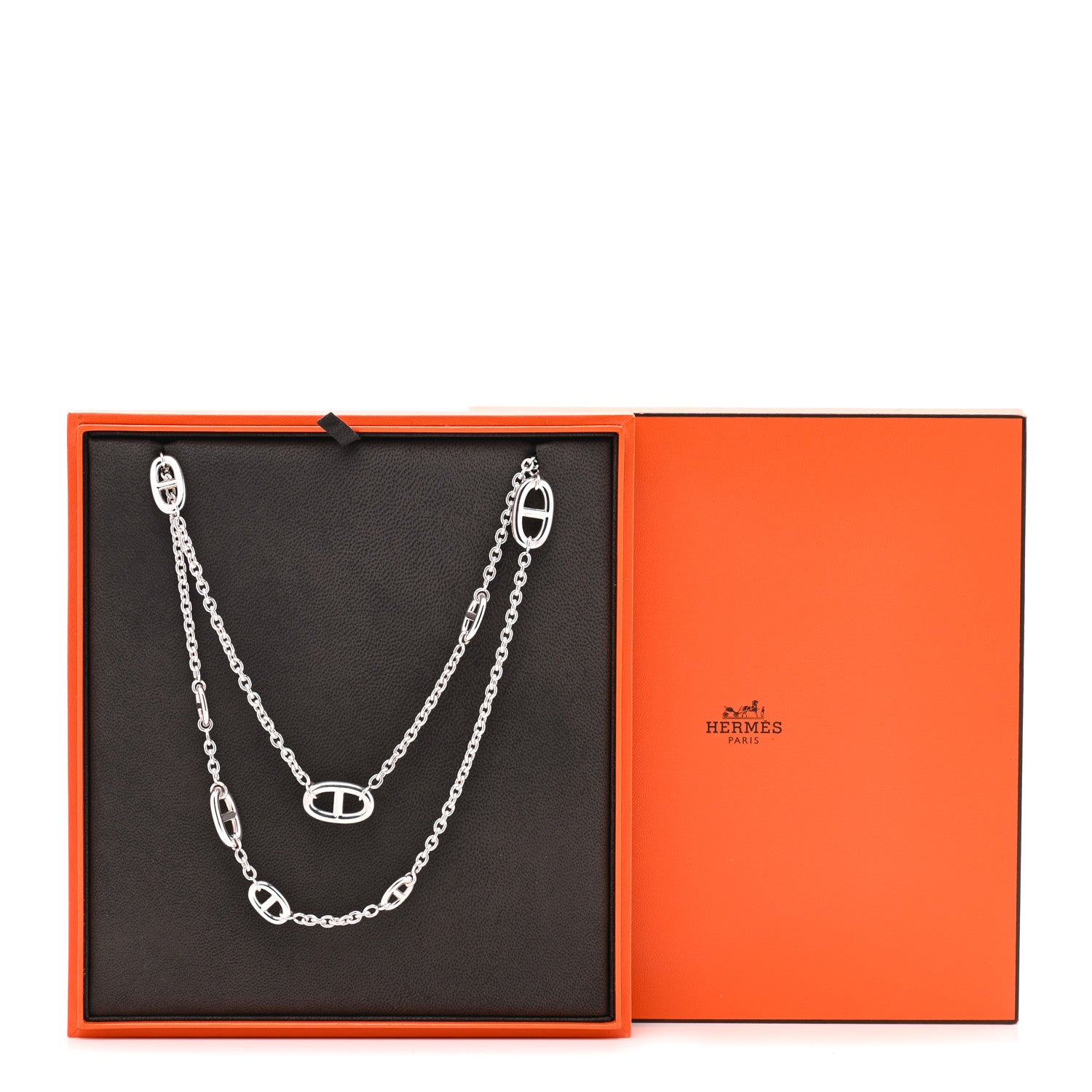 Hermes Sterling Silver Farandole Necklace 160 5 of 5