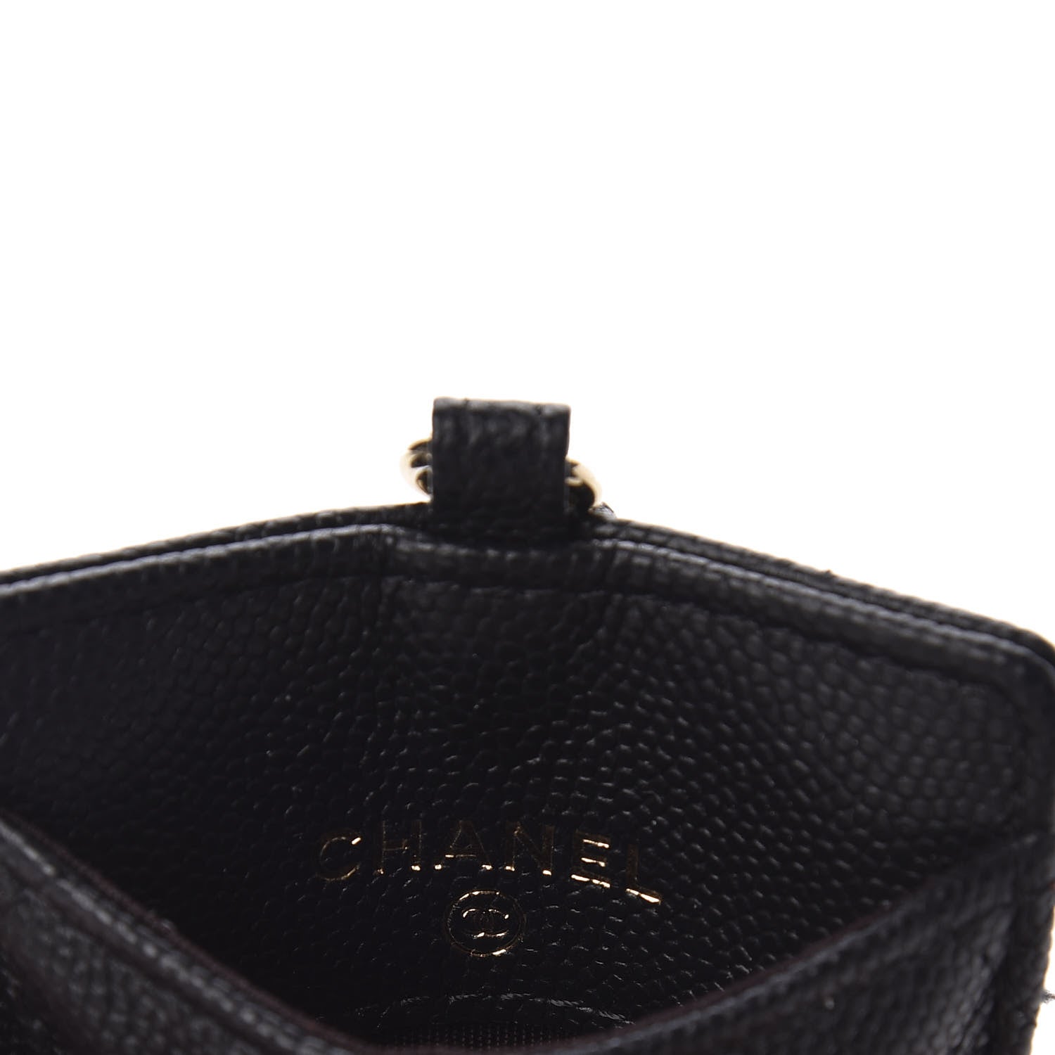 Chanel Caviar Quilted Card Holder On Chain Black 5 of 7