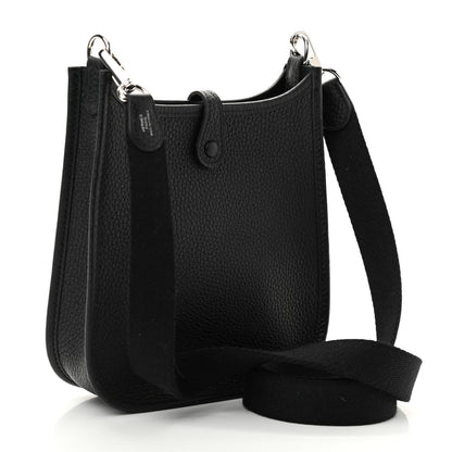 Hermes Taurillon Clemence Evelyne TPM Black 4 of 11