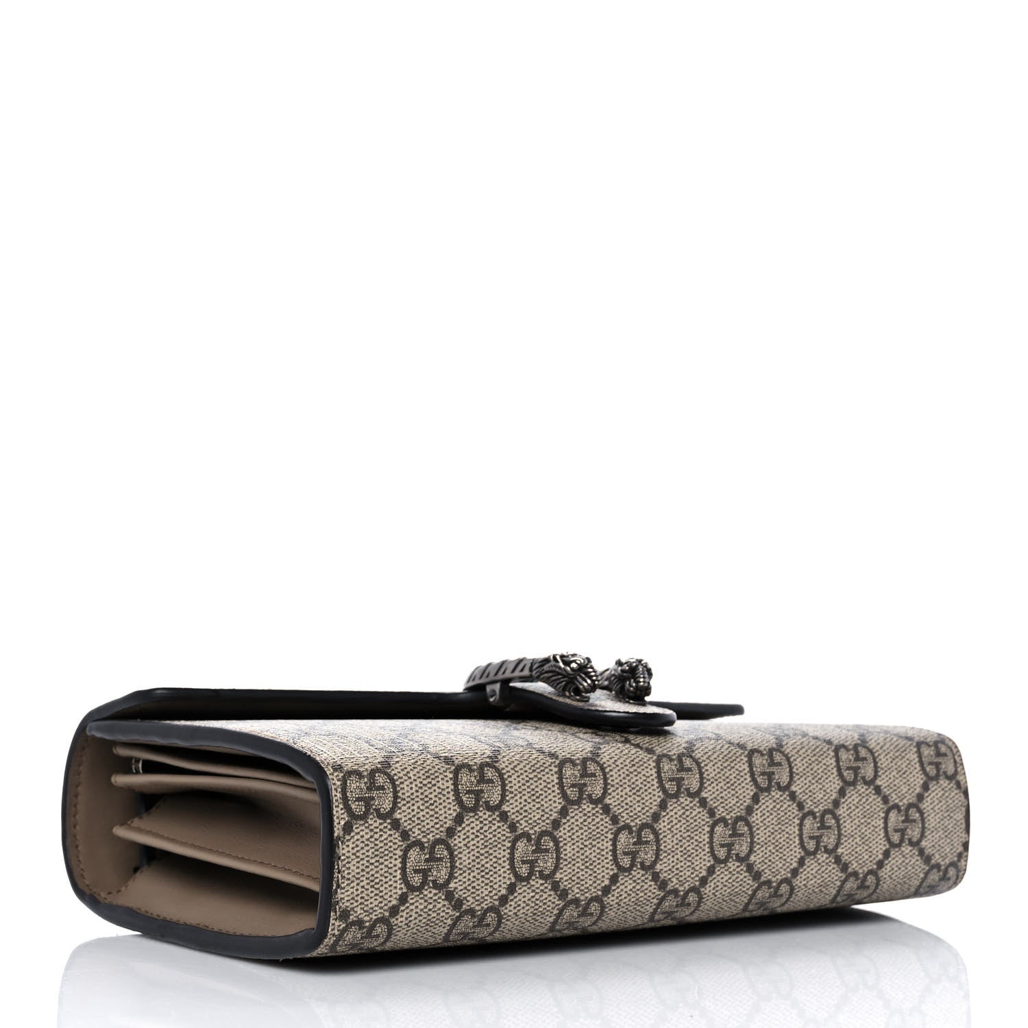 Gucci GG Supreme Monogram Mini Dionysus Chain Wallet Beige Taupe 4 of 9