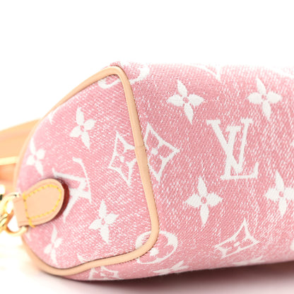 Louis Vuitton Monogram Jacquard Denim Nano Speedy Bandouliere Pink 8 of 10